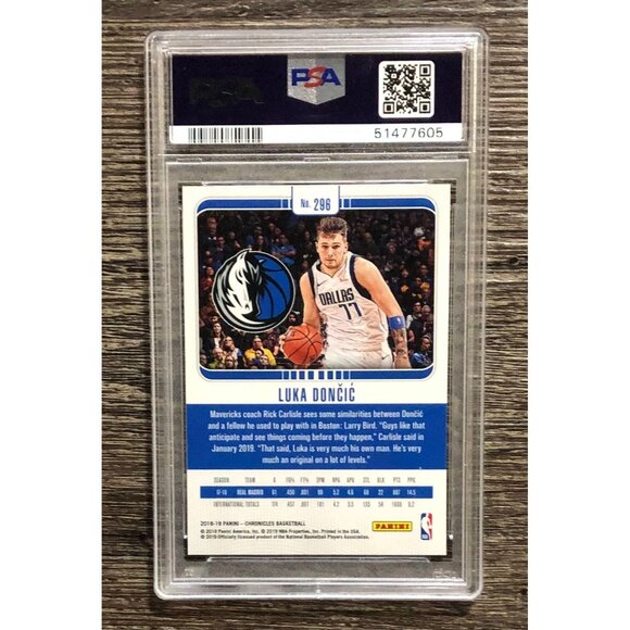 2018 Chronicles Luka Doncic #296 Bronze Parallel RC Rookie Card PSA 10 - Picture 2 of 3